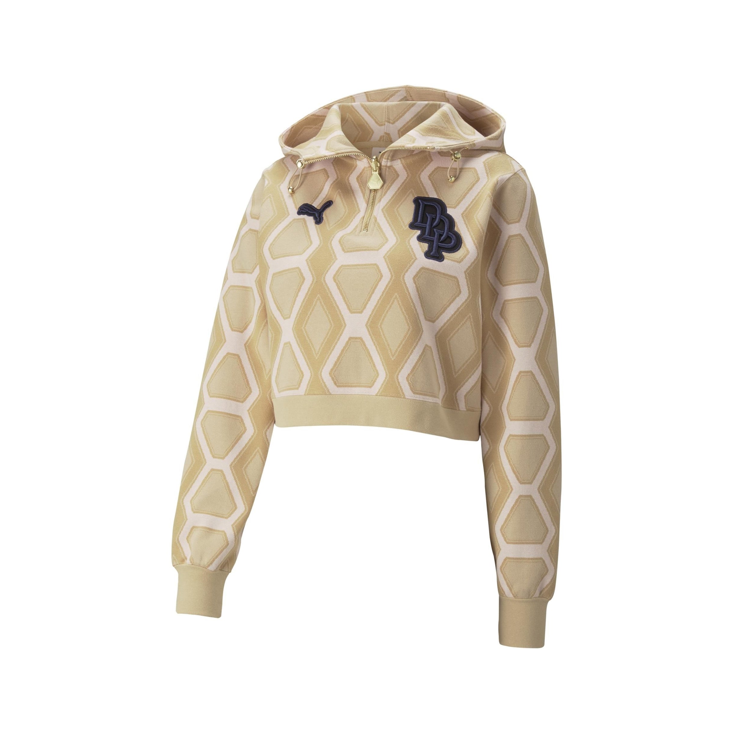 Puma Sweater Ladies X Dapper Dan Crop Hoodie Ginger Root